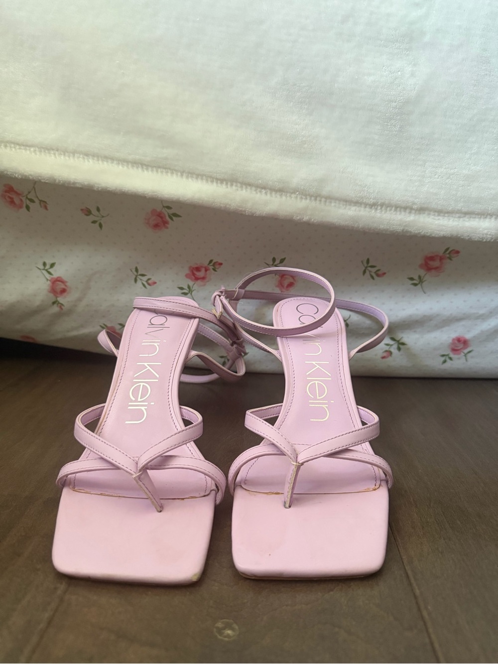 Calvin Klein lavendar Strappy Sandal Heels